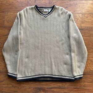 Vintage Xtreme Gear Men’s Large V-Neck Sweater Heavyweight Tight Knit Y2K